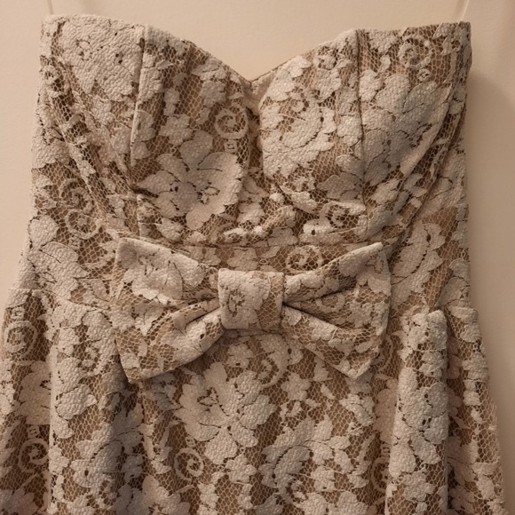 Lace Dress - Tan S - Picture 3 of 7